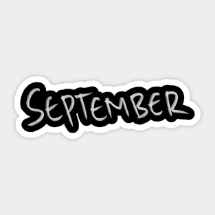 Hand Drawn September Month Sticker